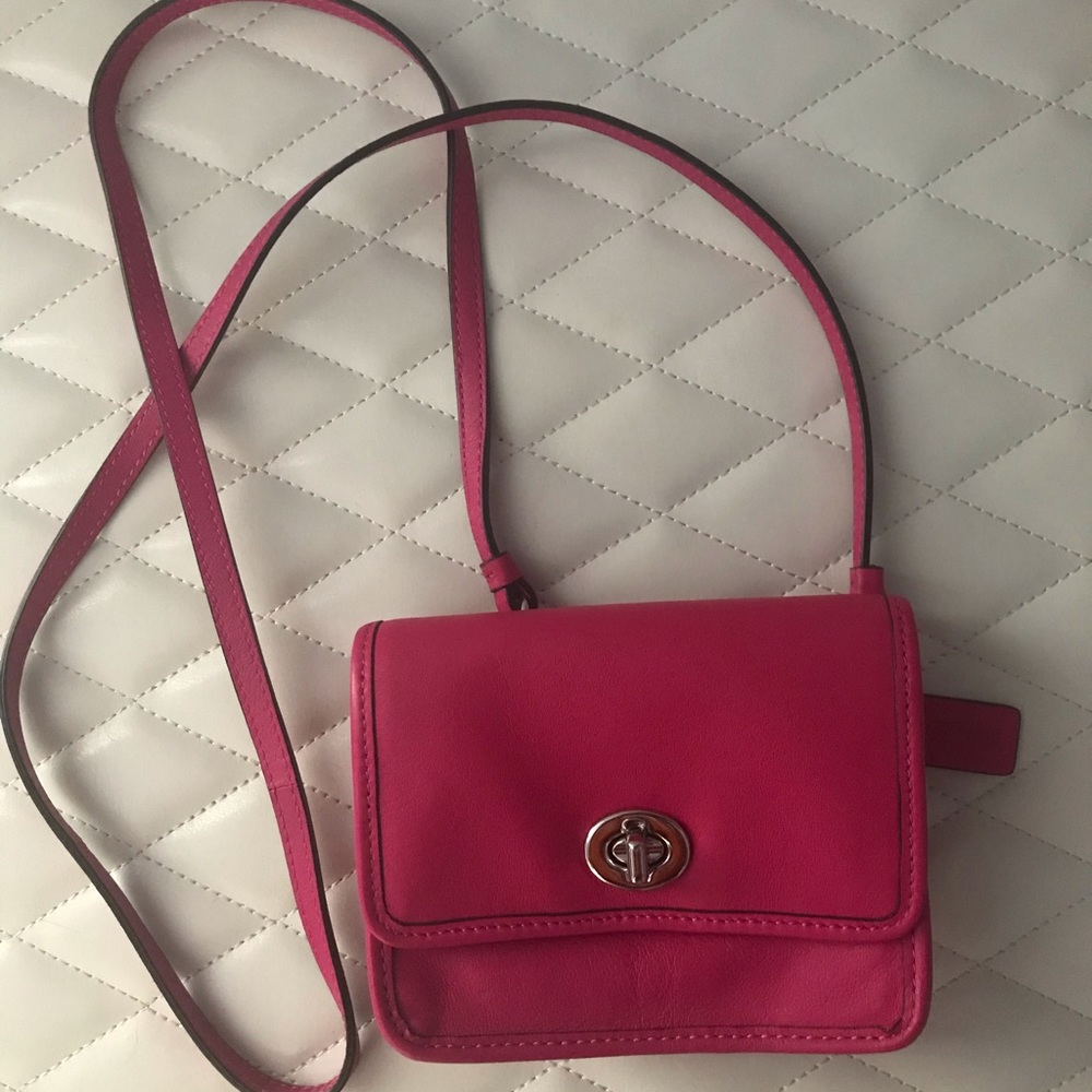 Hot pink coach purse